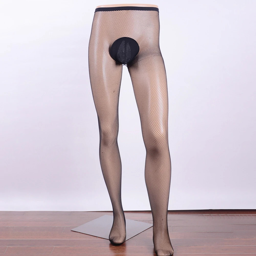 

2023 Brand New Hot Sale Lingerie Male Stockings Underclothes Pantyhose Perspective Pouch Sissy Smooth Lingerie