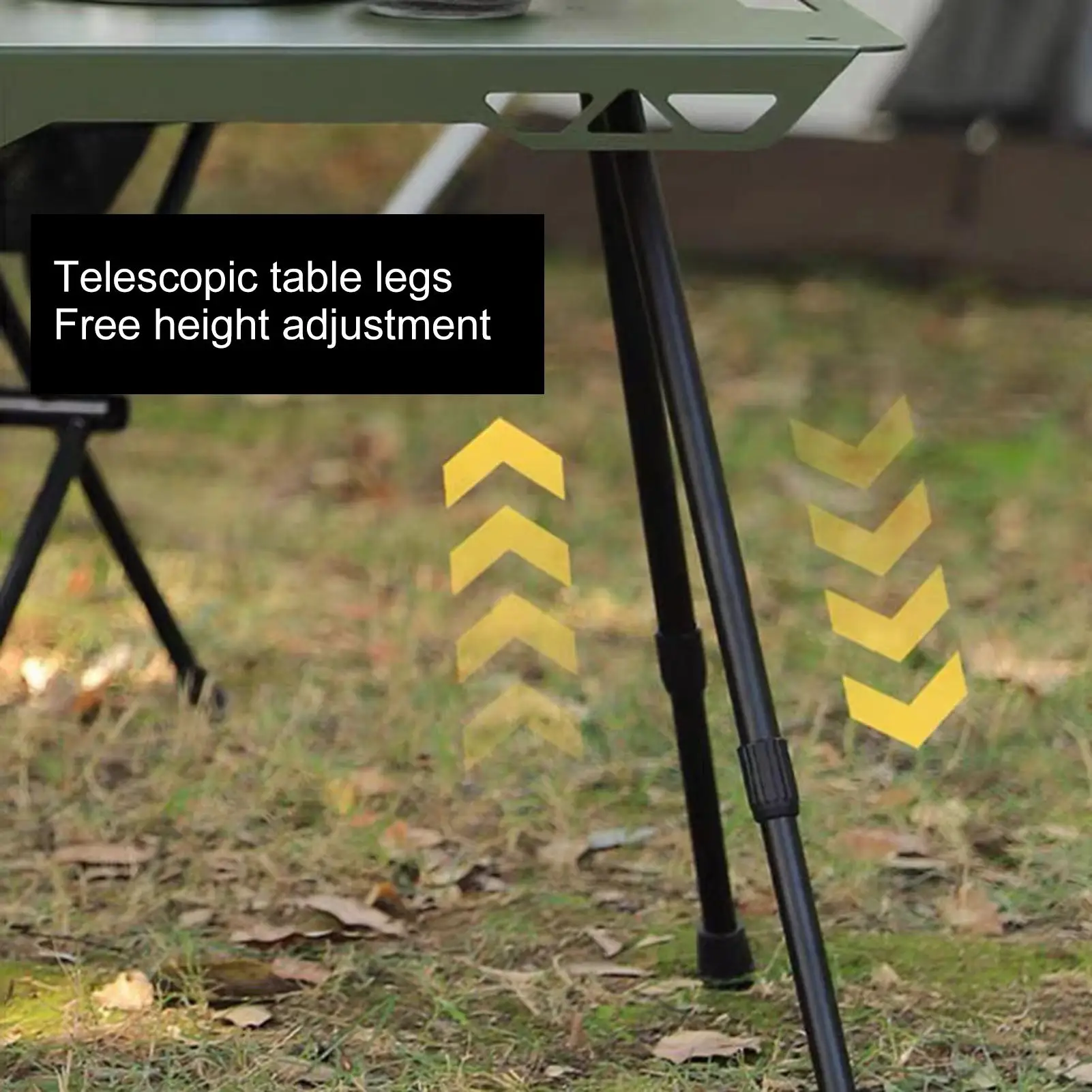 

Folding Camping Table Legs Metal Foldable Coffee Table Legs Adjustable Height Desk Legs DIY Camping Equipment Outdoor Travel
