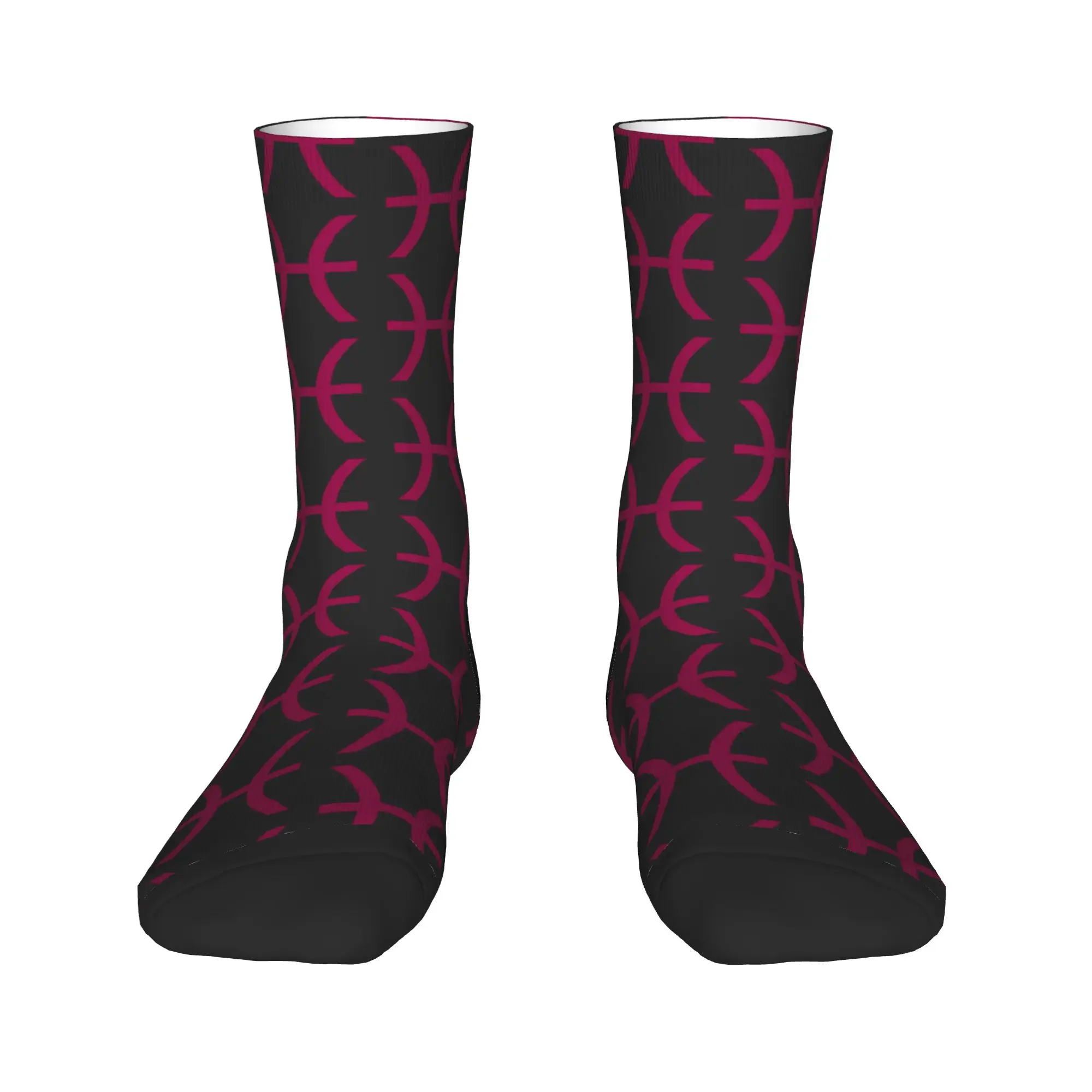 pisces fuchsia sign Homestucks Stockings  Printed Funny Socks Autumn Anti Sweat Socks Couple Cycling Comfortable Socks