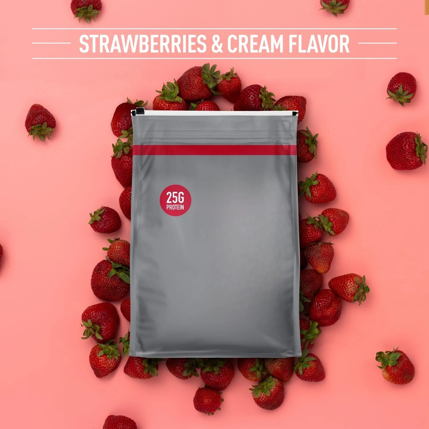 Zero Carb 100% Pure Whey Isolate Proteína en Polvo, Sin Lactosa, Sin Gluten, Con Vitaminas, Fresas y Crema, Nueva Popularidad