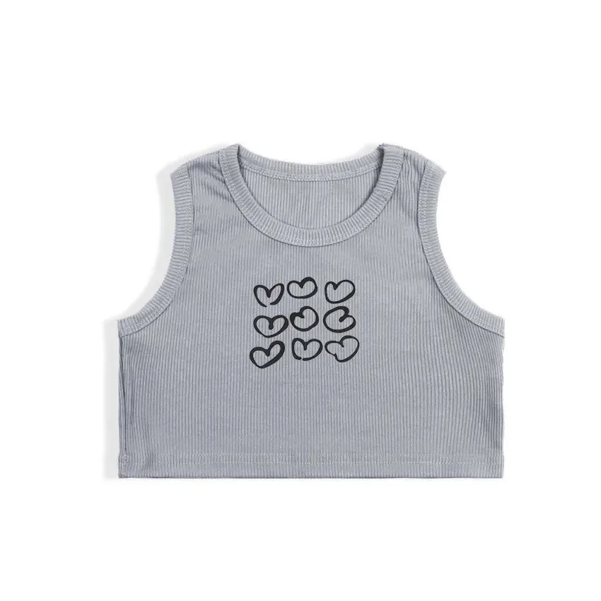 Girls Sleeveless Shirts Sleeveless Tops for Kids Summer Children T-shirts Baby Tank Tops Camisoles Toddler Undershirts Clothes