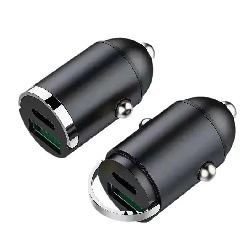 Auto 66/100/200W Dual Port Mini USB Ladegerät Ultra Schnelle Lade Zigarette Leichter Buchse Telefon Lade Adapter