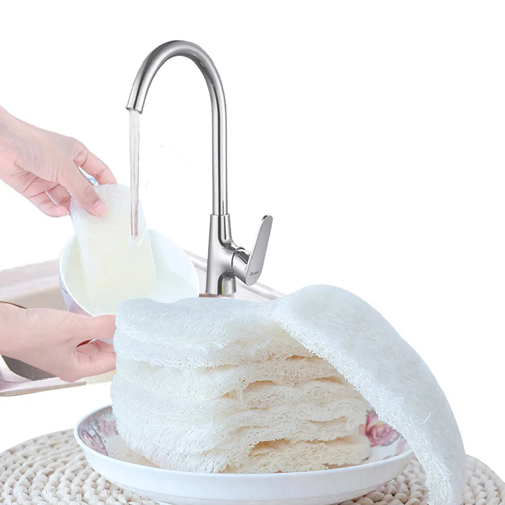 

3 Pcs Loofah Dishwashing Sponge Thick Comfortable Kitchen Cleaning Home Sponges Good Absorption Non Scratch Durable Bath Use