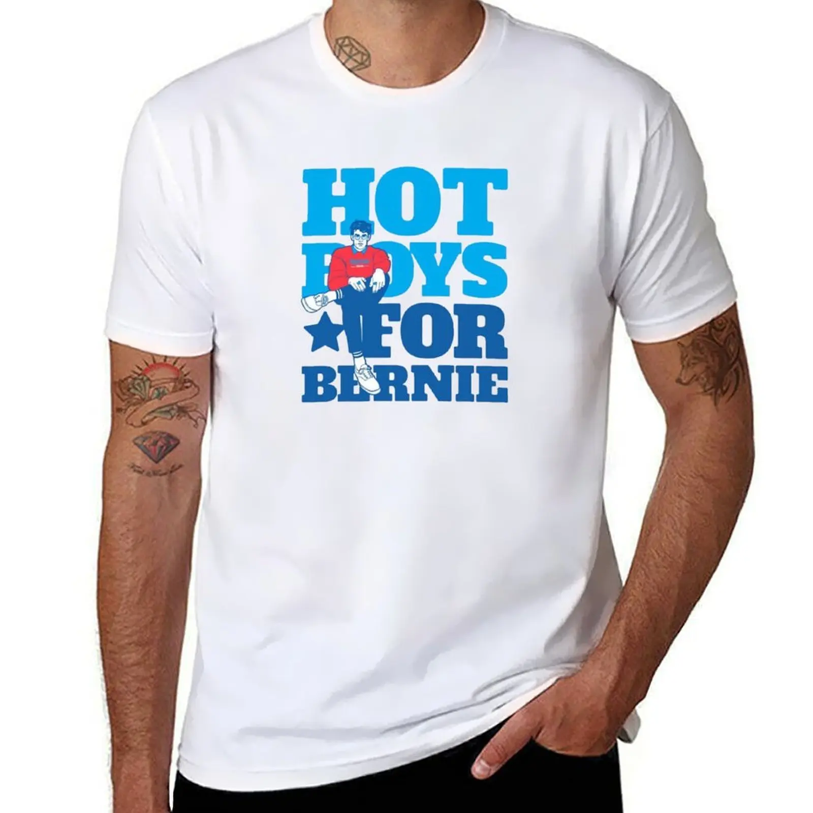 

Hot Boys for Bernie T-Shirt t shirts for man graphic vintage t shirts for man pack white T-Shirt