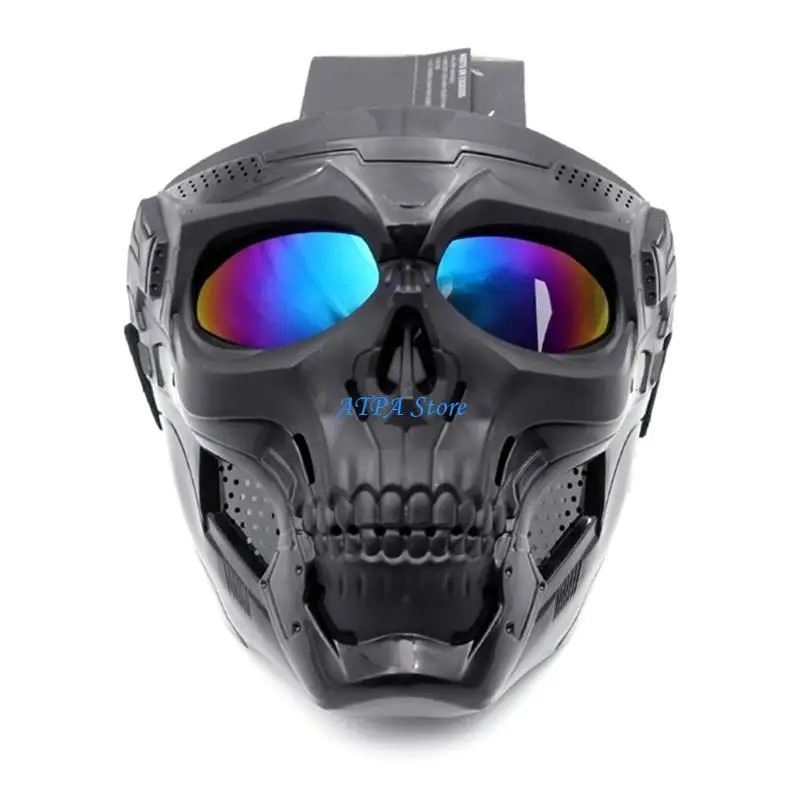 

U13C Black Padded ATV Motorcycle Riding Goggle with Face Mask
