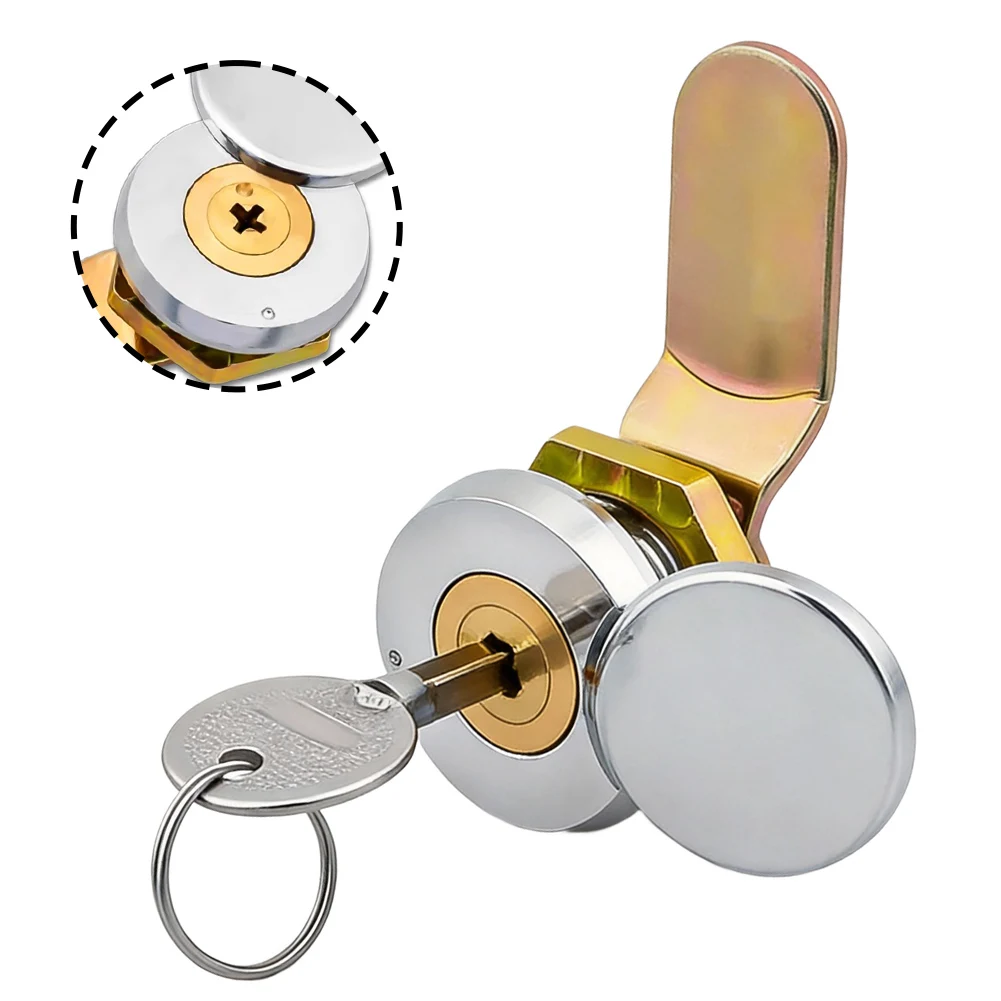 1pc Cross-Shaped Rotating Zinc Alloy Lock Special Machine Lock Tongue Lock For Electrical Cabinets Control Boxes Meter Boxes