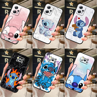 Disney OHANA Stitch Cute For Xiaomi Poco M5 M4 X4 X3 F3 GT NFC M3 C3 M2 F2 F1 X2 Pro Silicone Soft Black Phone Case Cover