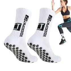 Sports Grip Socks Men Non Slip Yoga Grippy Training Sports Socks Professional Thick Towel Bottom Sports Football Socks