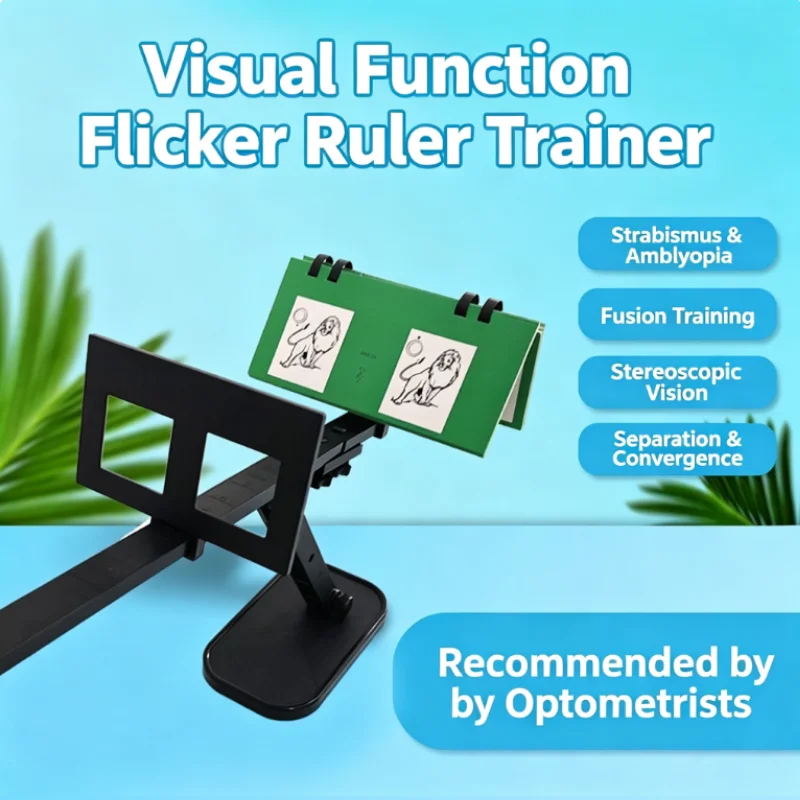 Slit Scale Vision Trainer PVC Card Amblyopia Strabismus Fusion Convergence Divergence Children Kids Eye Therapy Equipment Set
