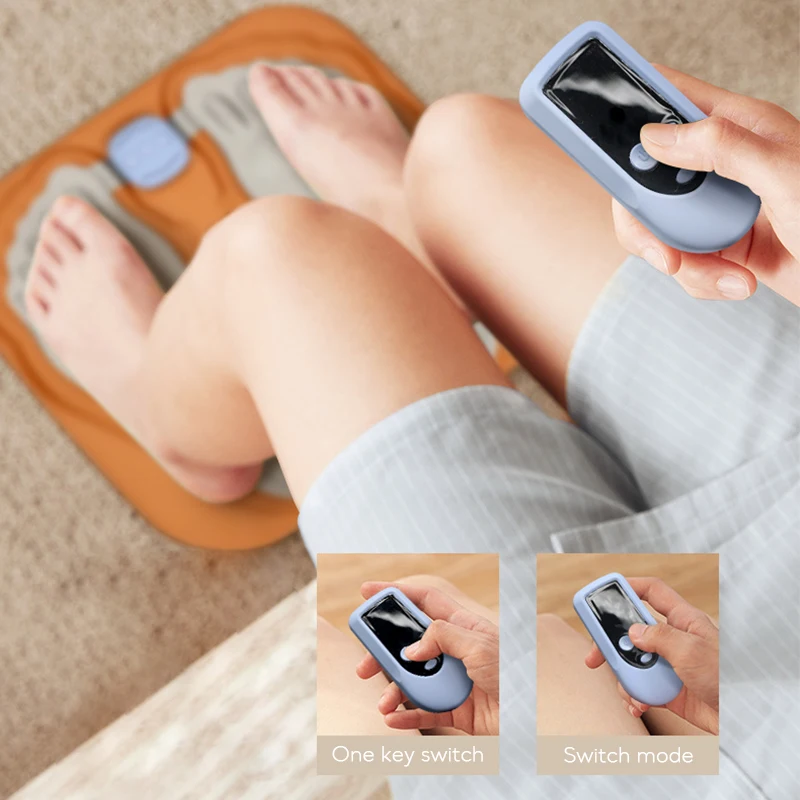 Smart Rechargeable 3D EMS Foot Massage Pad Pulse Relieve Pain Relax Foot Acupressure Muscle StimulationImprove Blood Circulation