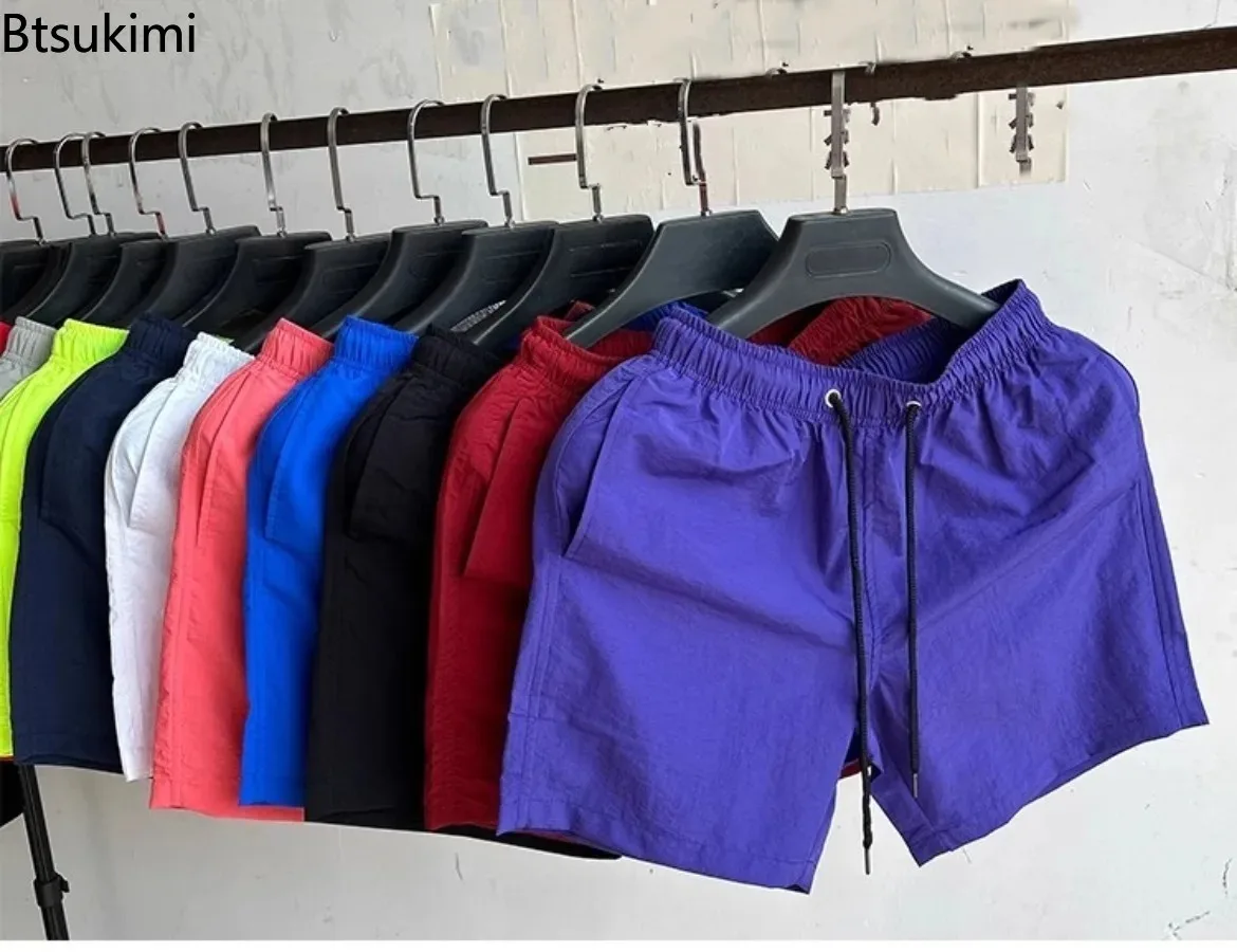 Plus Size 6XL 7XL Summer Casual Shorts for Men Drawstring Elastic Waist Loose Gym Shorts Quick Dry Sweatpants Male Beach Shorts