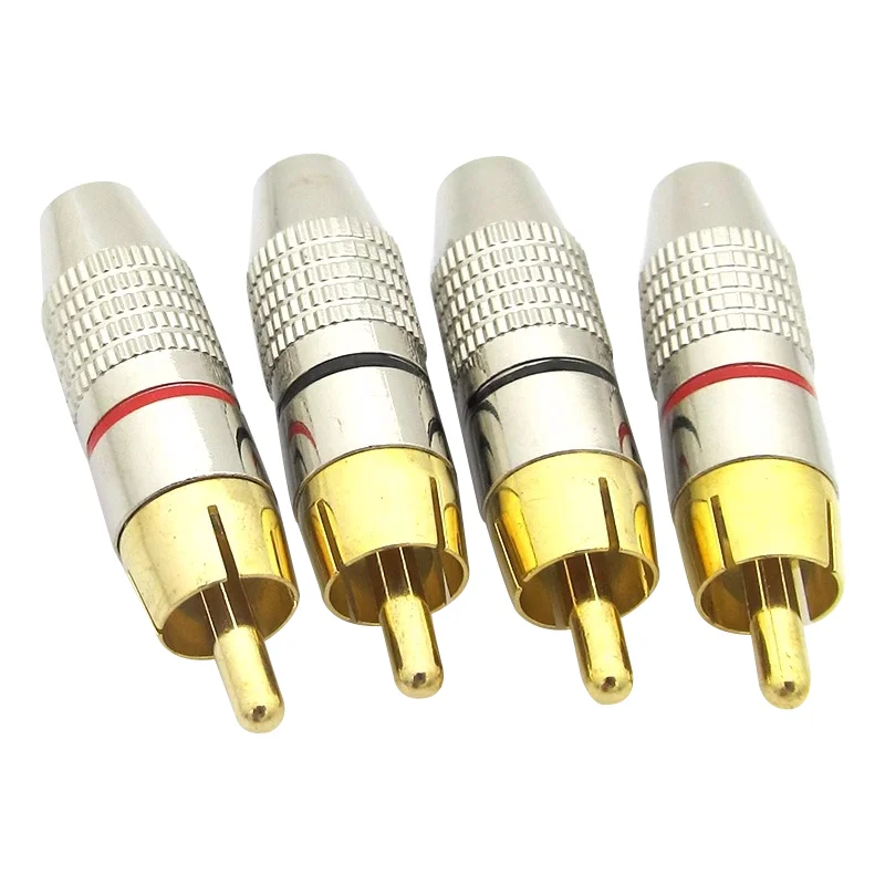 

5/20/100PCS RCA Male Connector high quantity Adapter Non Solder plug for Audio Cable Plug Video CCTV camera Solder-Free