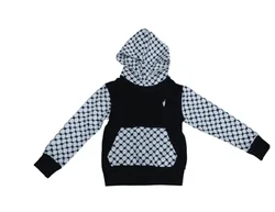 Point Culture White Point 3D Print felpa con cappuccio Keffiyeh Kufiya Warm Man Outwear felpa con cappuccio Pullover bambini cotone spesso 1