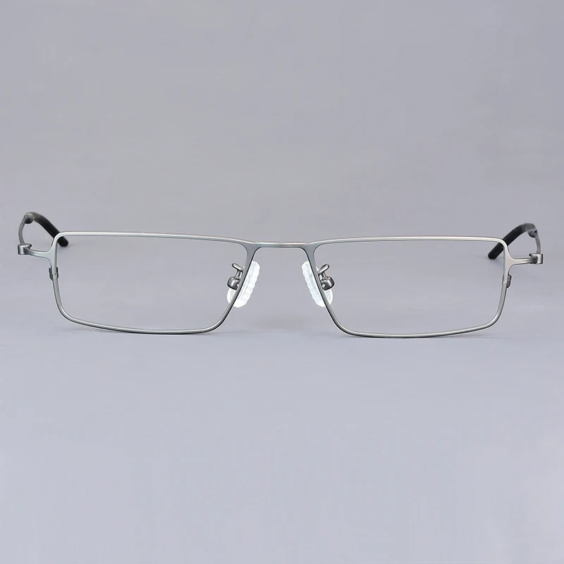 Narrow Square Glasses Frame Ultralight Mens Pure Titanium Rectangle Business Eyeglasses Screwless Thin Rim Eyewear Spectacles