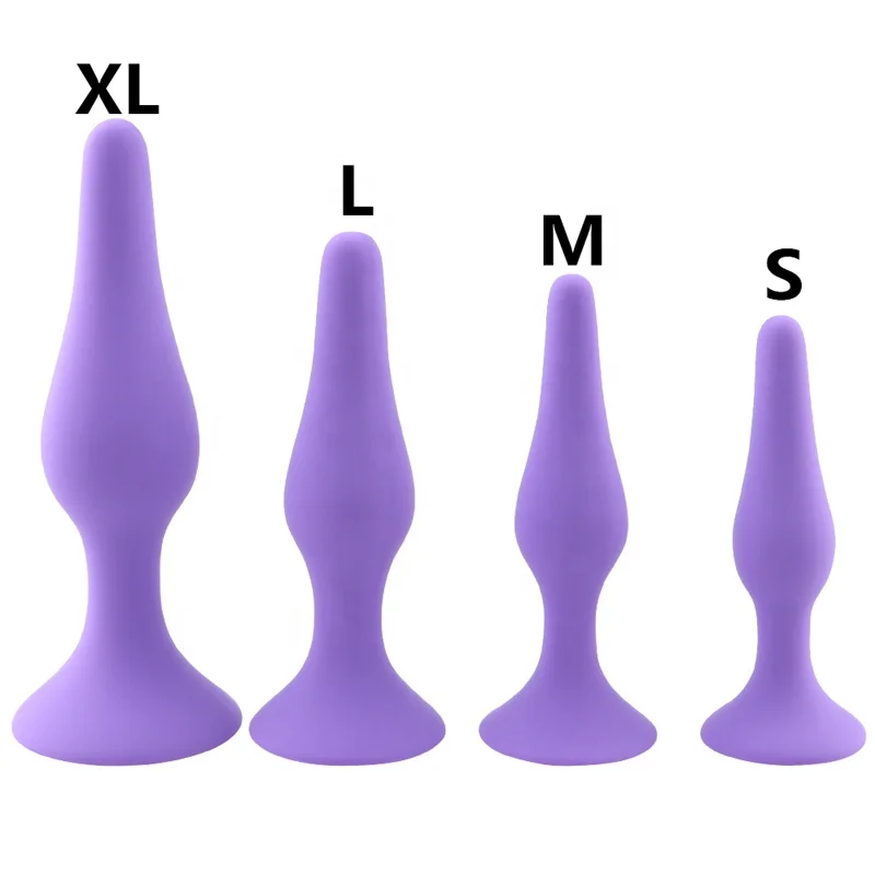 4 Sizes Medical Grade Silicone Anal Trainer Kit for Men Prostate Massager Anal Butt Plug Sex Toys For Female Men