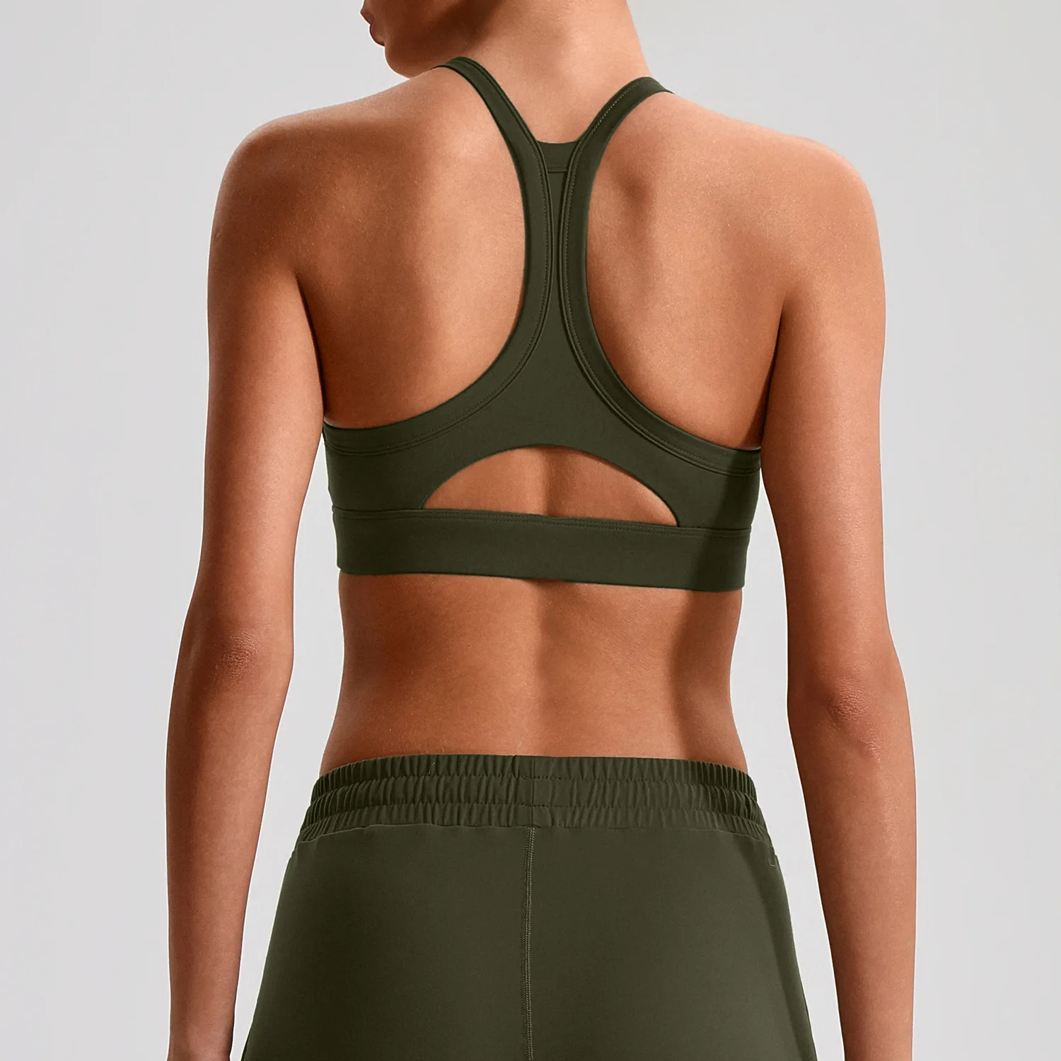 High Impact Gym Underwear Women Fitness Bra Tight Soft Yoga Vest Sports Tank Top Back Cutout With Removable Chest Pad
