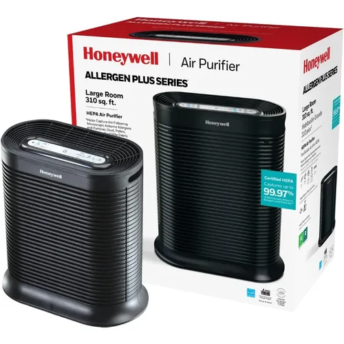 Honeywell AllergenPlus HEPA 공기 청정기, 넓은 공간을 위한 공기 중 알레르기 유발 물질 감소제, 연기, 산불 연기, 꽃가루 감소, HPA200
