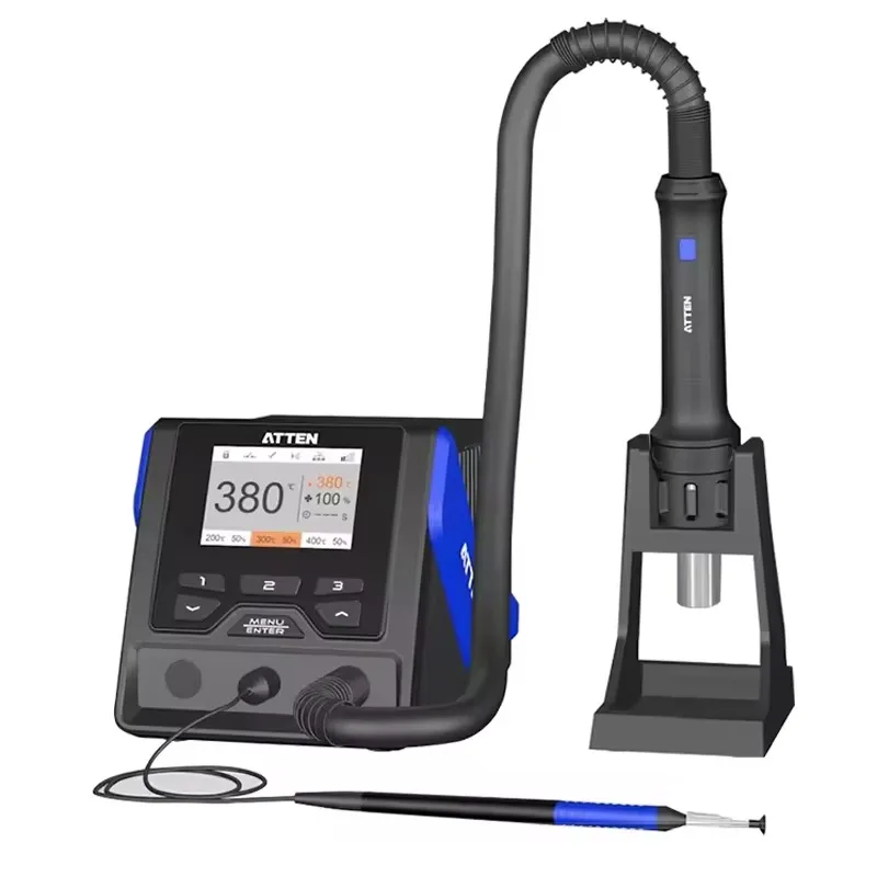 

ATTEN GT-8102A 1300W Intelligent High Power Hot Air Rework Station With Vacuum Pen Desoldering Hot Air Gun Welding Tool