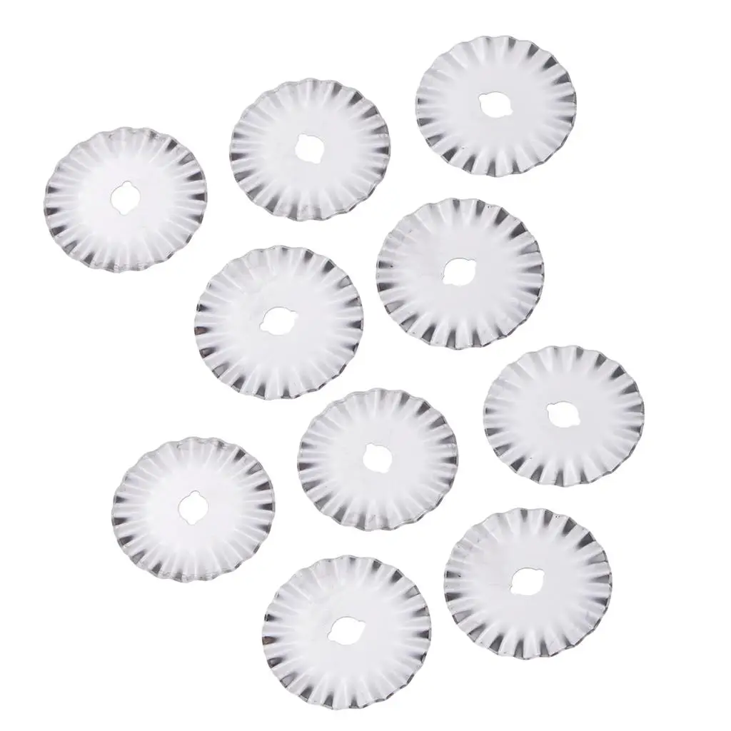 10 Pieces Decorative Rotary Replacement Pinking Blade 45 Refill