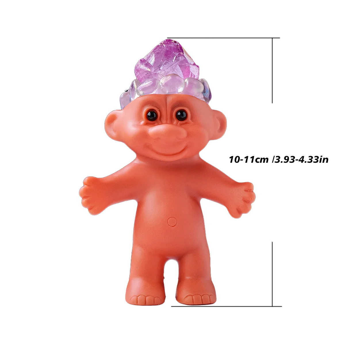 1PC Electroplated Halo Crystal Ugly Baby Colorful Crystal Quartz Cartoon Cute Handmade Home Decor Christmas Gifts