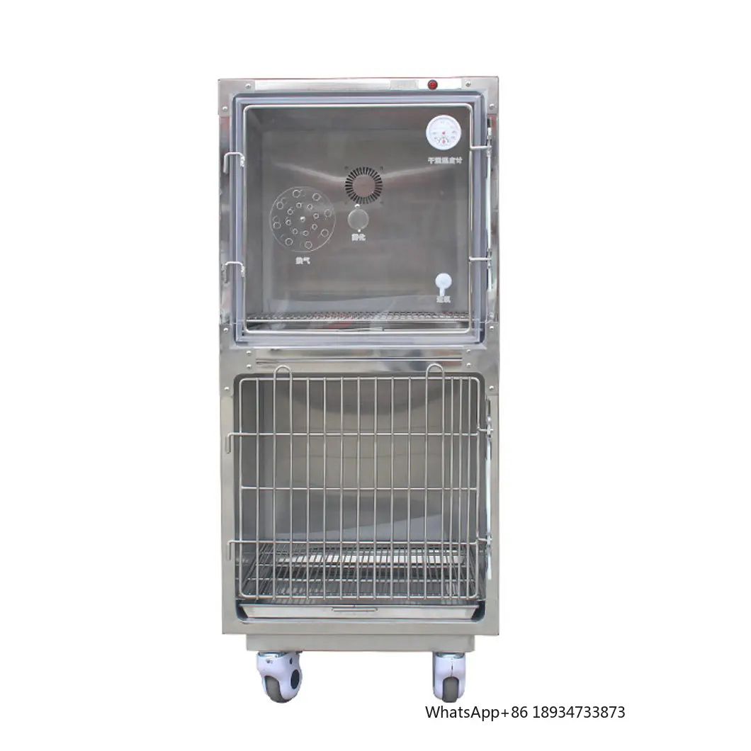 WT-46 Veterinary Hospital Clinic Stainless Steel  Chamber Animal Cages