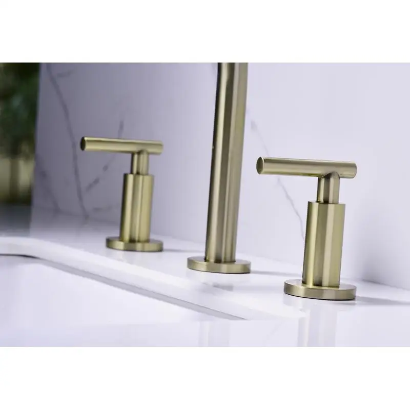 High Arc Widespread Bathroom Sink Faucet - 3 Hole, Two Handle Design, Stylish and Functional, Easy Installation, Modern