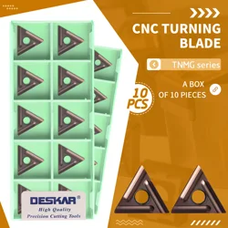TNMG160404R-S LF6118 TNMG160408L-S DESKAR triangle Lathe Turning Tools Blade Open Groove inserts Machining Stainless Steel Tool