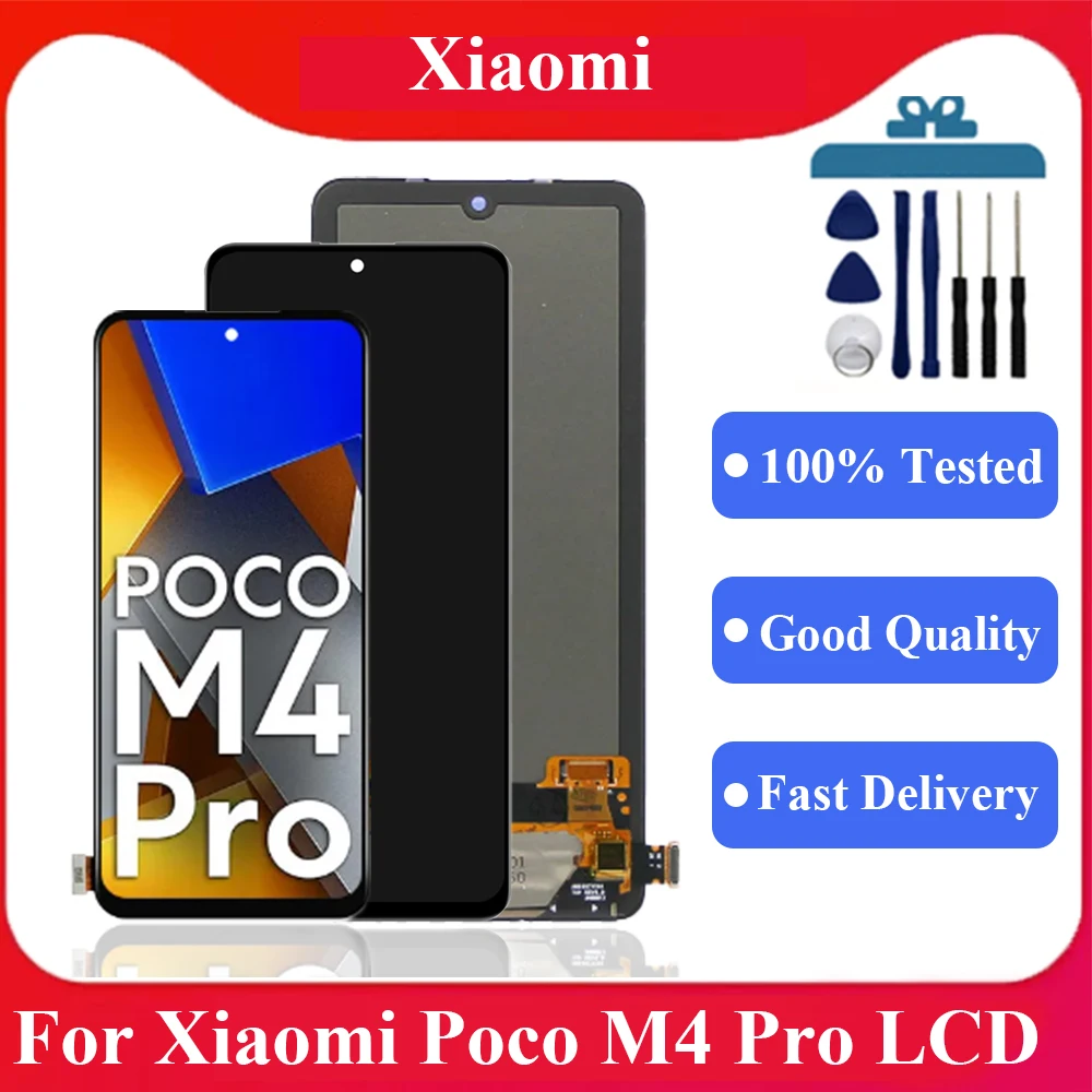 

6.43 inch For Xiaomi Poco M4 Pro 4G LCD Display Touch Screen Digitizer Assembly MZB0B5VIN, 2201117PI,2201117PG Display