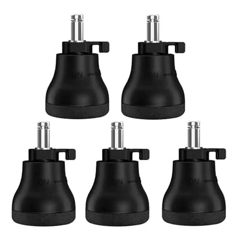 AF90-Replacement Office Chair Chair Swivel Casters, Fixed Foot Pads, Easily Switch Between Wheel Slide And Wheel Brake, 5 PCS