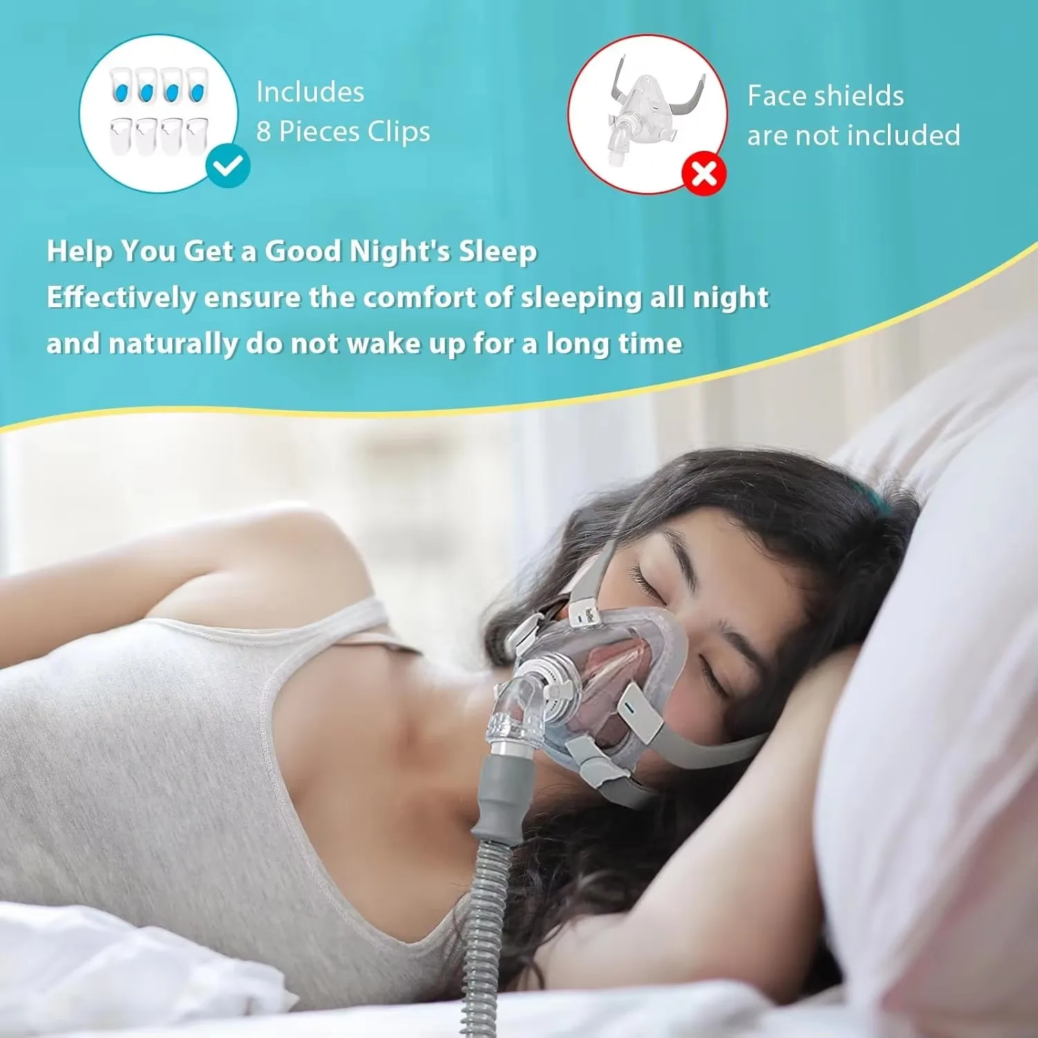 CPAP Mask Headgear Replacement Buckle Clips for Nasal & Full Face Sleep Apnea Mask Head Strap, Adjustable Quick Disassemble Fix view 3