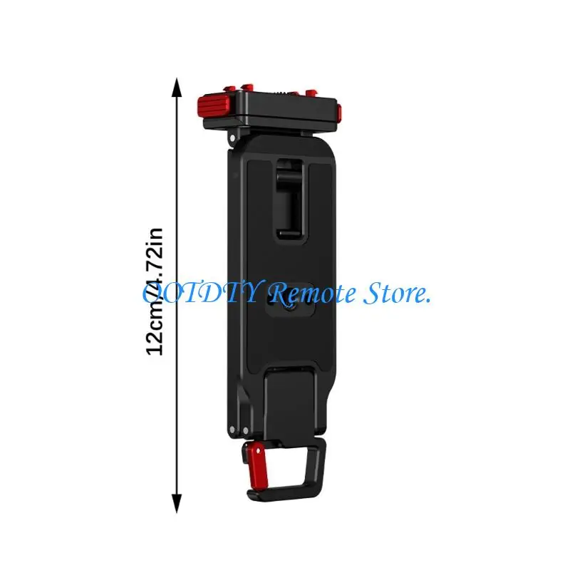 Portable Camera Support Accessory with Release Mount, Thread Port, Fold-Out Legs and Clip Hook for Travel Video Use Daily