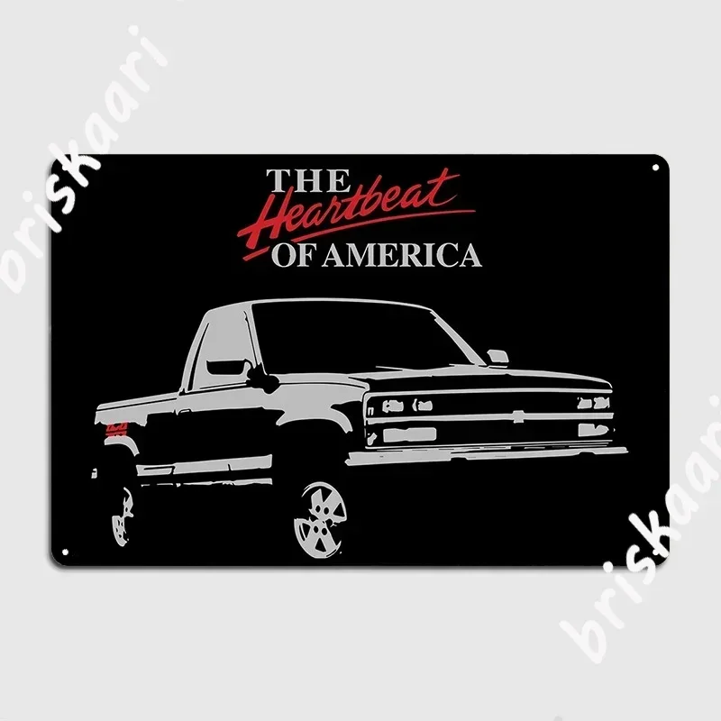 1988 C K1500 Pickup Truck Metal Sign Plaques Retro Cinema Kitchen Club Bar Tin Sign Posters