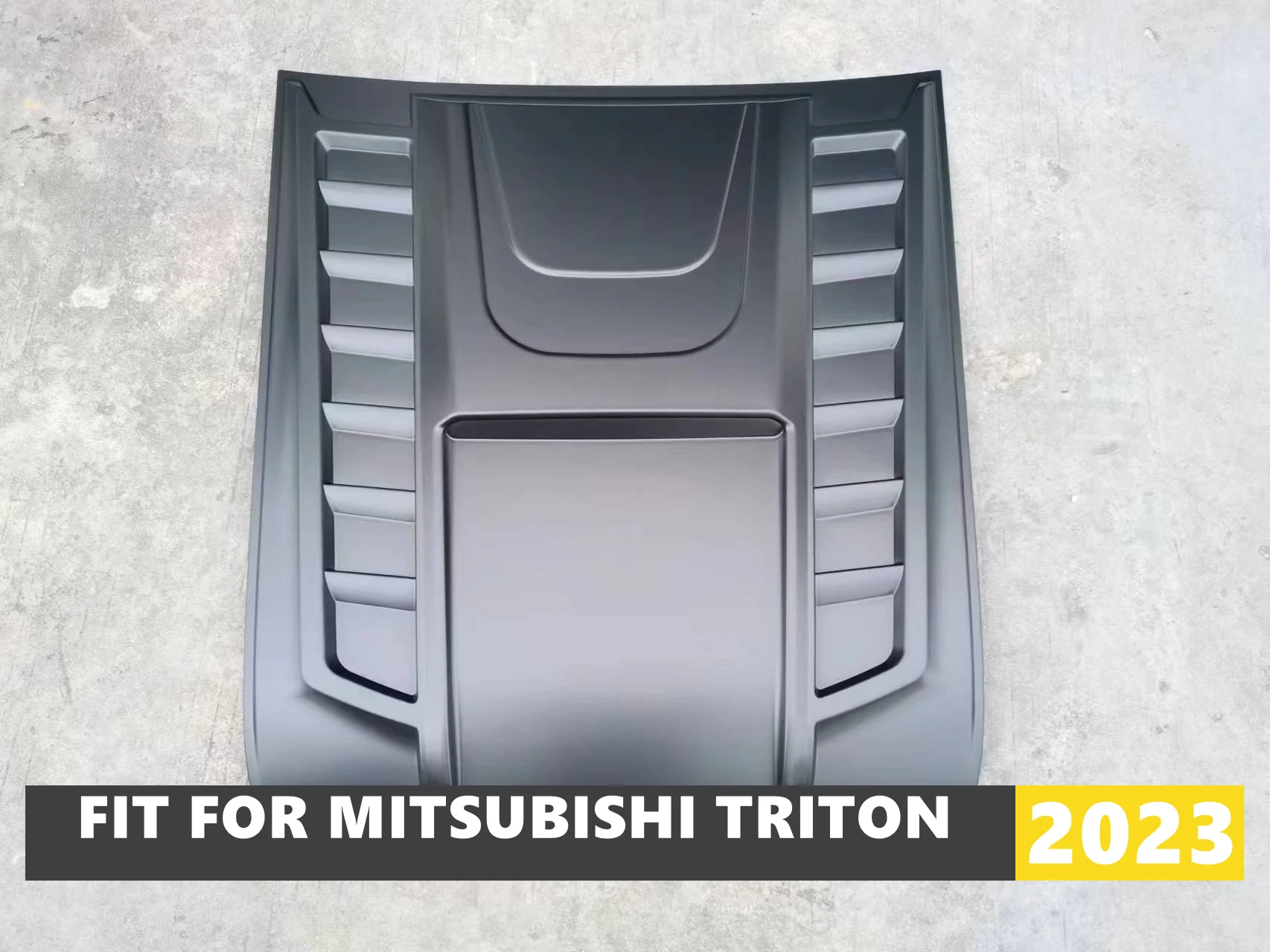 

ABS Black Bonnet Scoop Bonnet Hoot Front Car Cover Full Size Or Half Size Fit For Mitsubishi Triton 2023