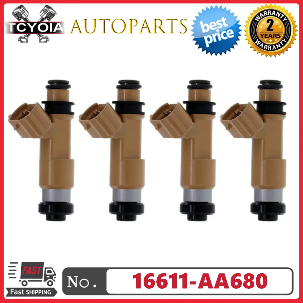 

4pcs/lot Fuel Injectors 16611-AA680 16611AA680 16611AA68B For Subaru Forester Impreza Outback 2.5 2005-2010