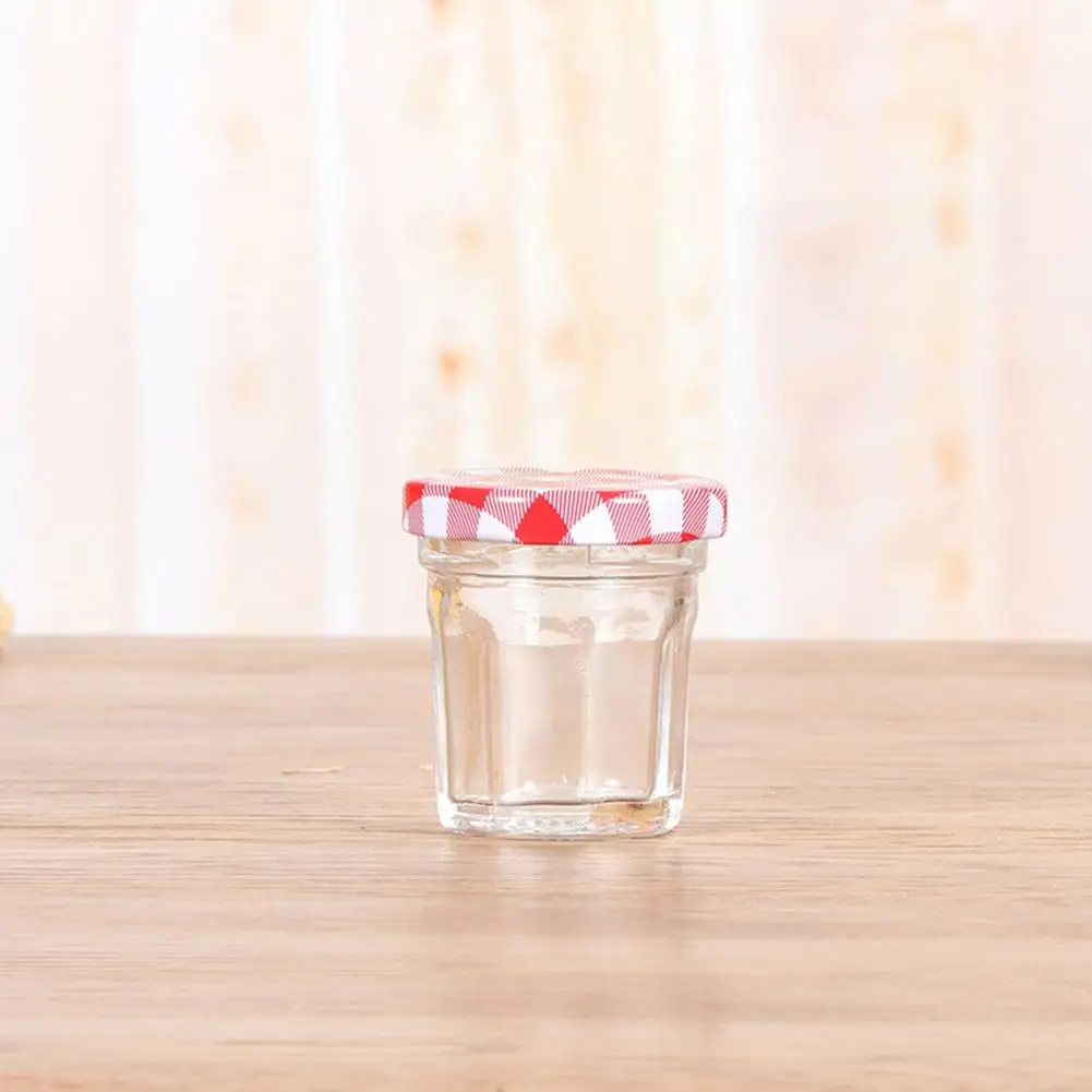 مجموعة جرة تخزين زجاجية مكونة من 5 زجاجات مخلل زجاجية مع أغطية برطمانات تخزين متعددة الوظائف لتوابل مربى الفراولة للمطبخ