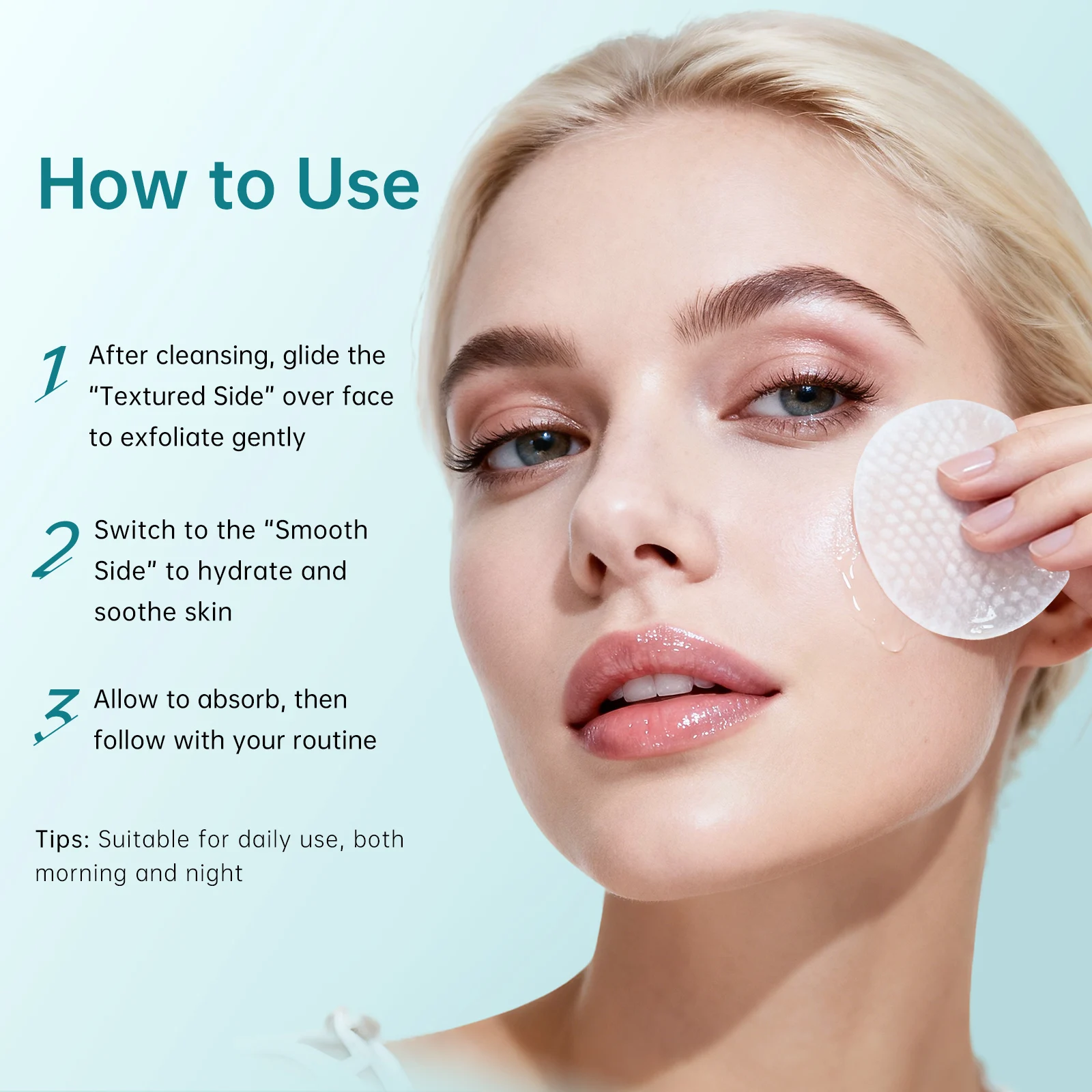 Pore Cleaner & Minimizer Blackhead Salicylic Acid Cotton Flakes 70Pads Gentle Exfoliator Facial Polish for Pores Help Tone Skin