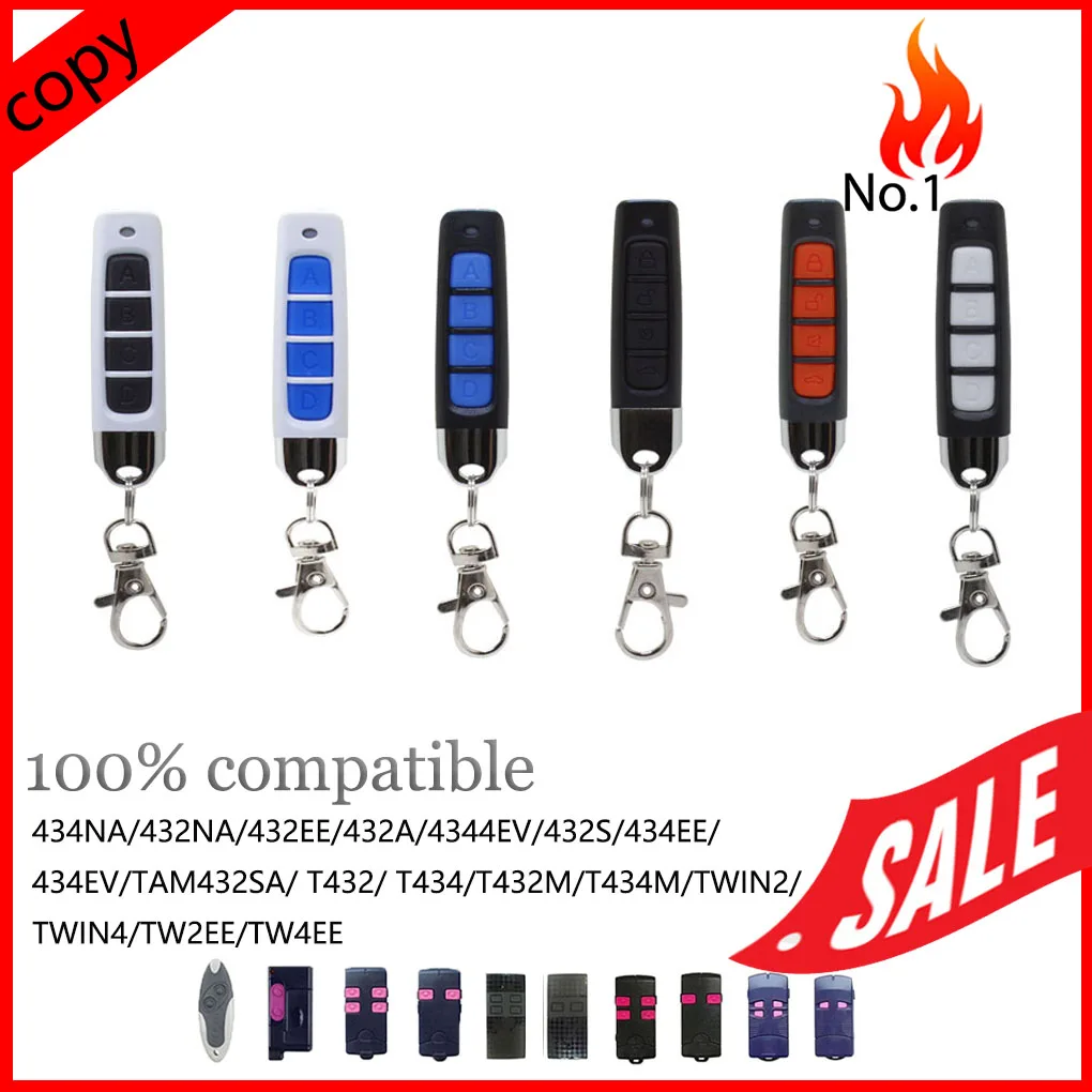 433MHZ universal wireless remote control 4-channel garage door opener Clone Clone code car key