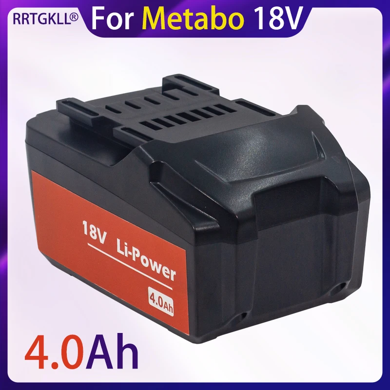 Battery 18V 4000mah for Metabo Cordless Power Tool Drill Drivers Wrench Hammers for Metabo 18V Battery 4.0Ah 625592000 625591000