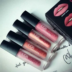 4pcs Lipstick Set Matte Lip Gloss Waterproof Lip Glaze Tint Non-stick Non-Fading Lips Huda Lip Makeup Cosmetic Lip Care