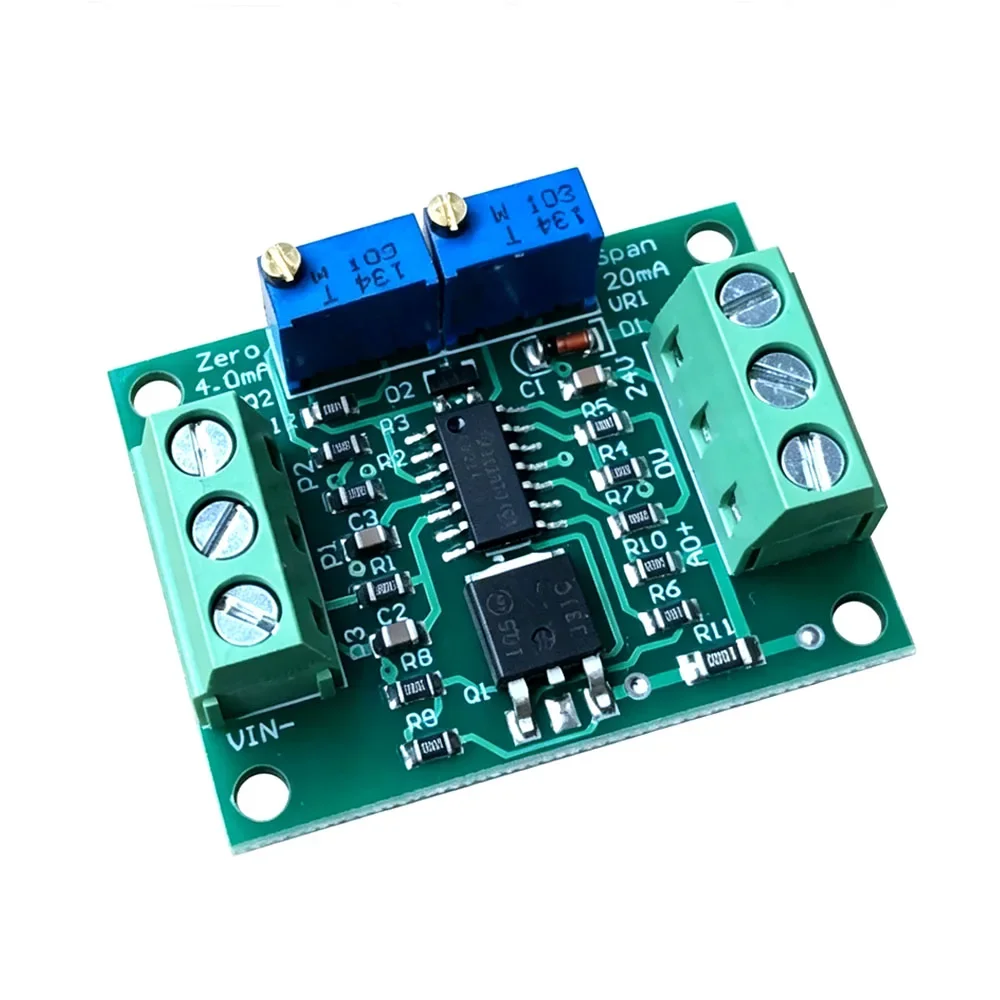 VCA-02 Voltage to Current Converter Module 0-2.5/3.3/5/10/15/24V to 0/4-20mA Constant Current Signal Transmitter Generator