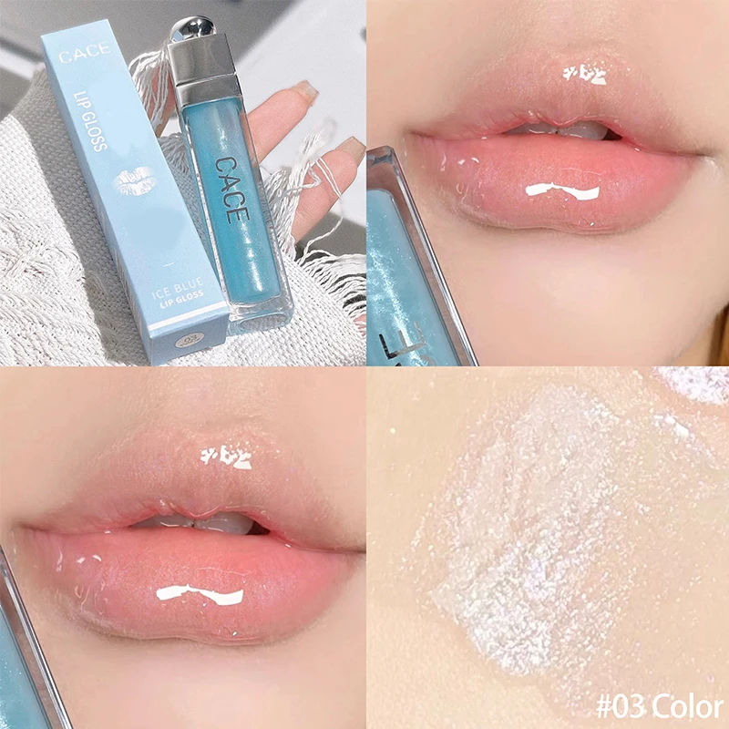 

Water Light Glass Lip Glaze Hydrating Mirror Lip Oil Nourishing Pearlescent Glitter Lip Gloss Plumper Clear Tint Lip Balm Makeup