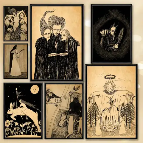 โปสเตอร์ HD อนิเมะ แนวฮิต นักร้อง/เพลงประกอบ/ภาพยนตร์-กันน้ำ ติดผนังเอง ตกแต่งบ้าน ลายกราฟิกนามธรรม ย้อนยุค ป่า แม่มด บ้าน ศิลปะอนิเมะ