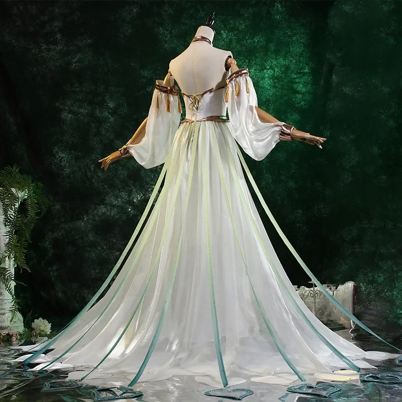 لعبة جينشين إمباكت اللورد الأكبر Rukkhadevata أزياء تنكرية فستان أنيق حلو نشاط حفلة لعب الأدوار الملابس كوسكوس