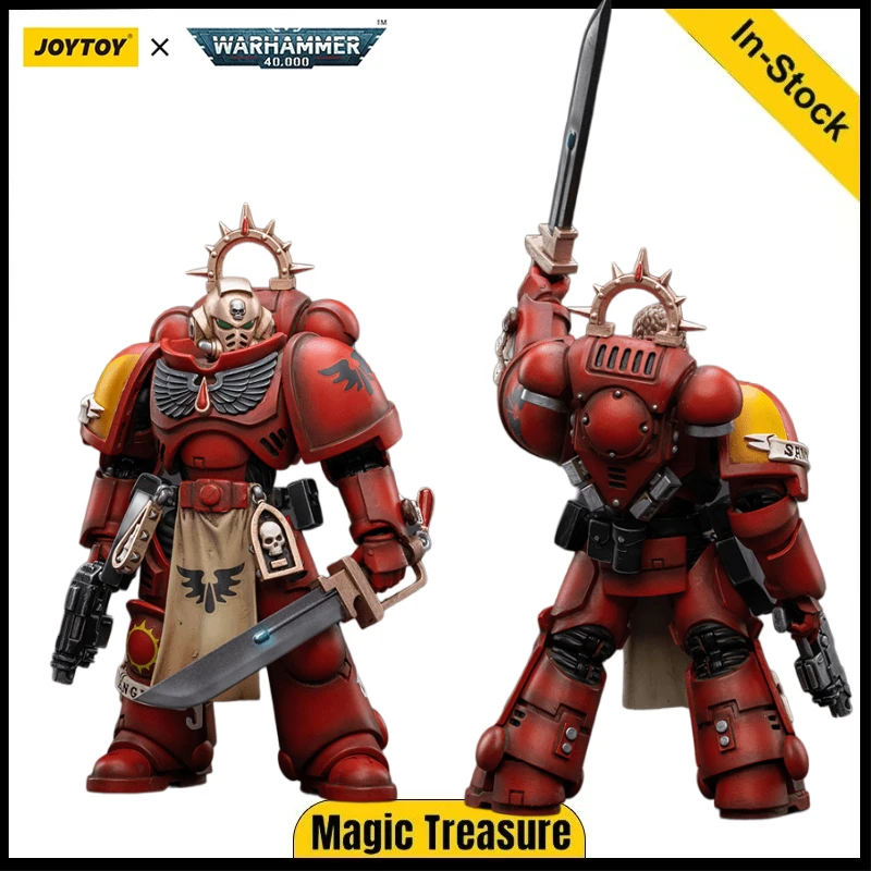 Genuine Original JOYTOY Warhammer 40000 Blood Angels Primaris Adjutant Tomeron 1/18 Action Figure Model Toy Gift Collection