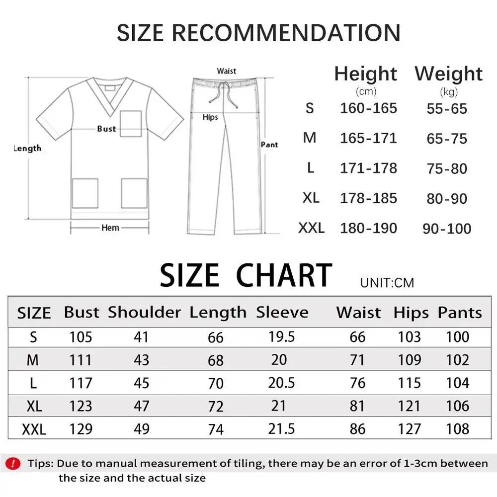 Chirurgische uniformen Vrouw scrubset Medische verpleegster Schoonheidssalon Werkkleding Scrubs Topbroek Spa Arts Verpleging Klinisch pak