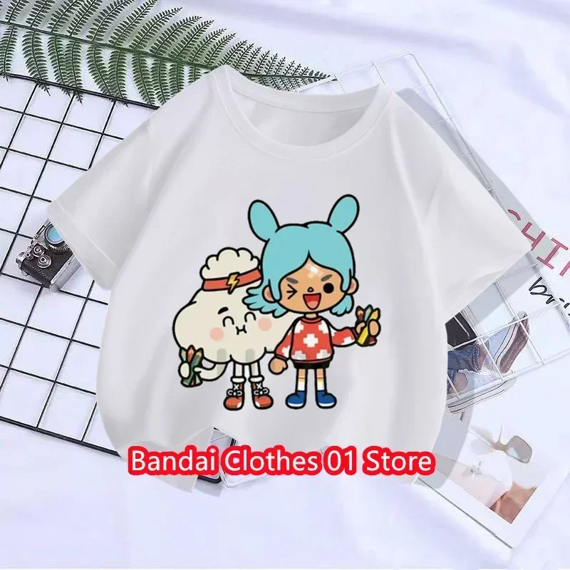 

Hot Game Toca Life World Print Cartoon Kids T-Shirts Cute Funny Girls Clothes Baby Boys T shirt Summer Children Tops