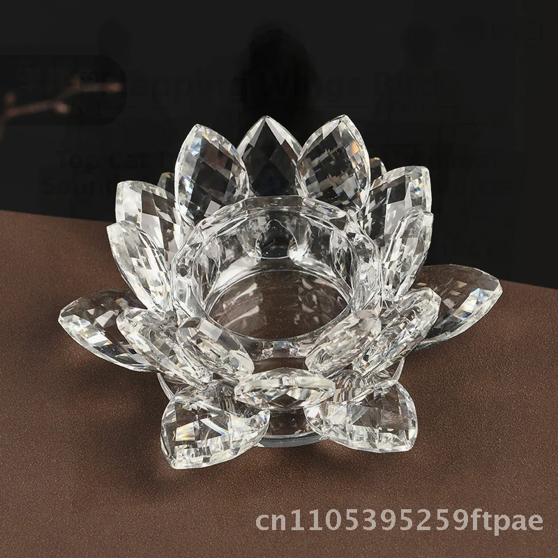 Crystal Lotus Buddha Office Counter Decoration for Living Room Porch Direct Factory Wholesale Chinese Style Home Decor