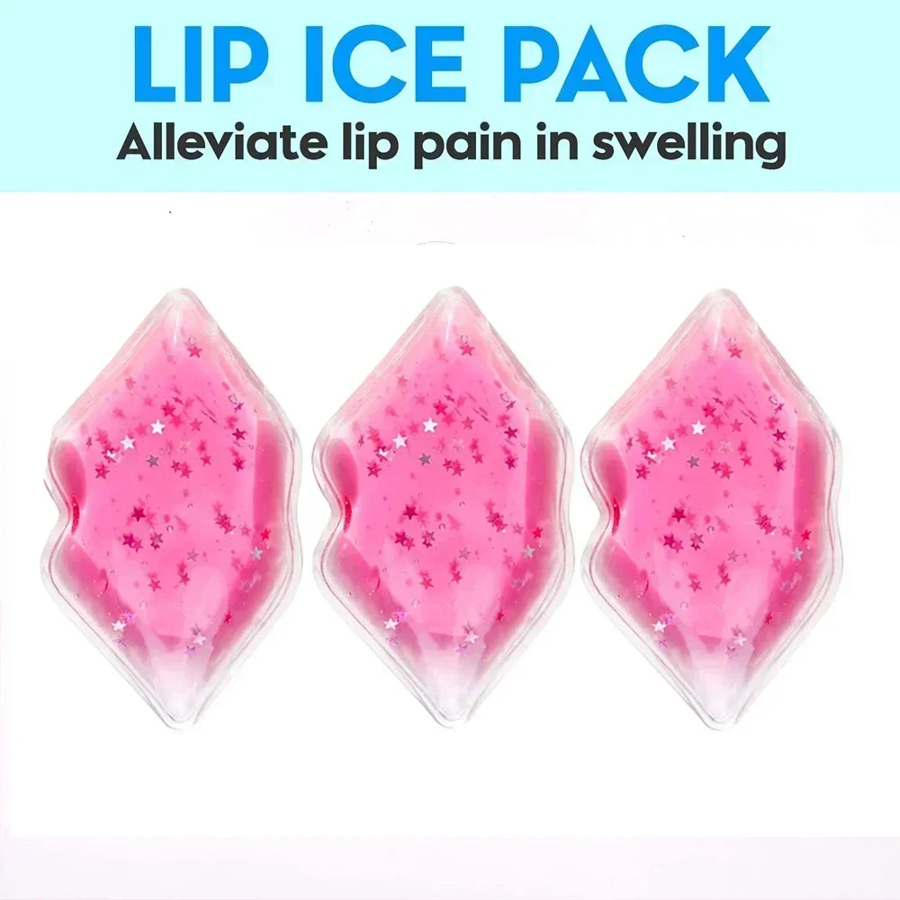Lip Gel Ice Packs Cold Use for Lip Surgery Flexible Reusable Cooling Pad Cold Compress for Cosmetic Injuries Pain Relief