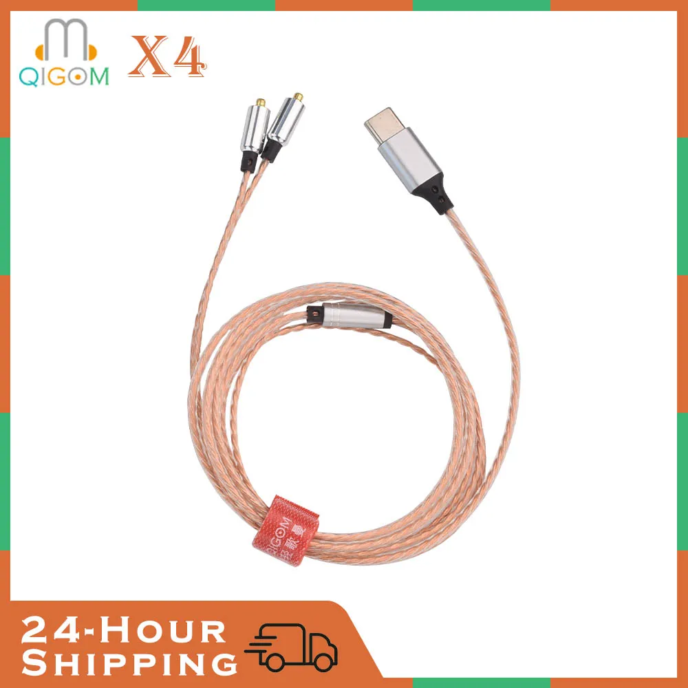 

QIGOM X4 MMCX Cable TYPE-C Interface, Detachable Cable for Earphone, Reduce Signal Distortion, Enhanced Low Frequency, DIY