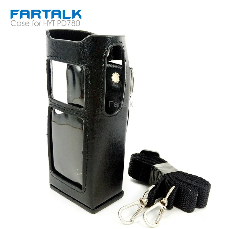 Leather Protective Sleeve Shoulder Bag Hard Holster Case for Hytera HYT PD780 PD780G PD785 Walkie Talkie Two Way Radio